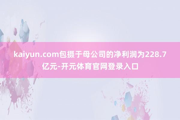 kaiyun.com包摄于母公司的净利润为228.7亿元-开元体育官网登录入口