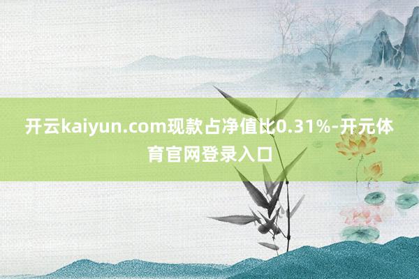 开云kaiyun.com现款占净值比0.31%-开元体育官网登录入口